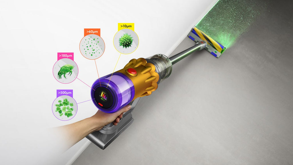 Dyson V12 Detect Slim Yellow/Nickel Cordless Vacuum with Laser Dust Detection