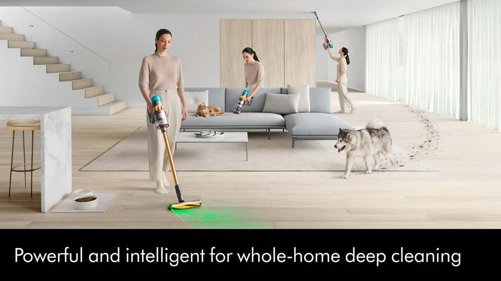 Dyson V15 Detect Absolute HEPA Cordless Stick Vacuum: Laser Dust Detection, Gold