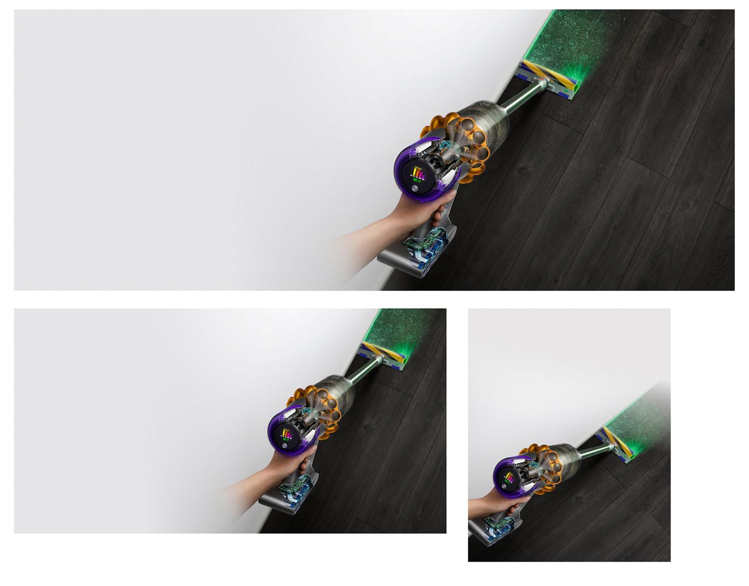 Dyson V15s Detect Submarine Intelligent Wet & Dry Cordless Vacuum Cleaner, Yellow/Nickel