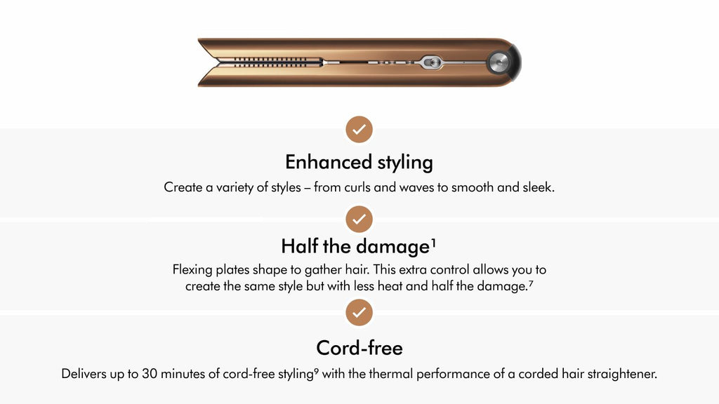 Dyson Corrale Cordless Hair Straightener: Flexing Plates, Less Heat Damage