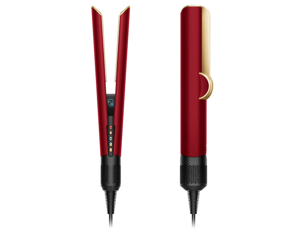 Dyson Airstrait™ Wet-to-Dry Straightener: No Heat Damage, Fast Styling, Red Velvet/Gold