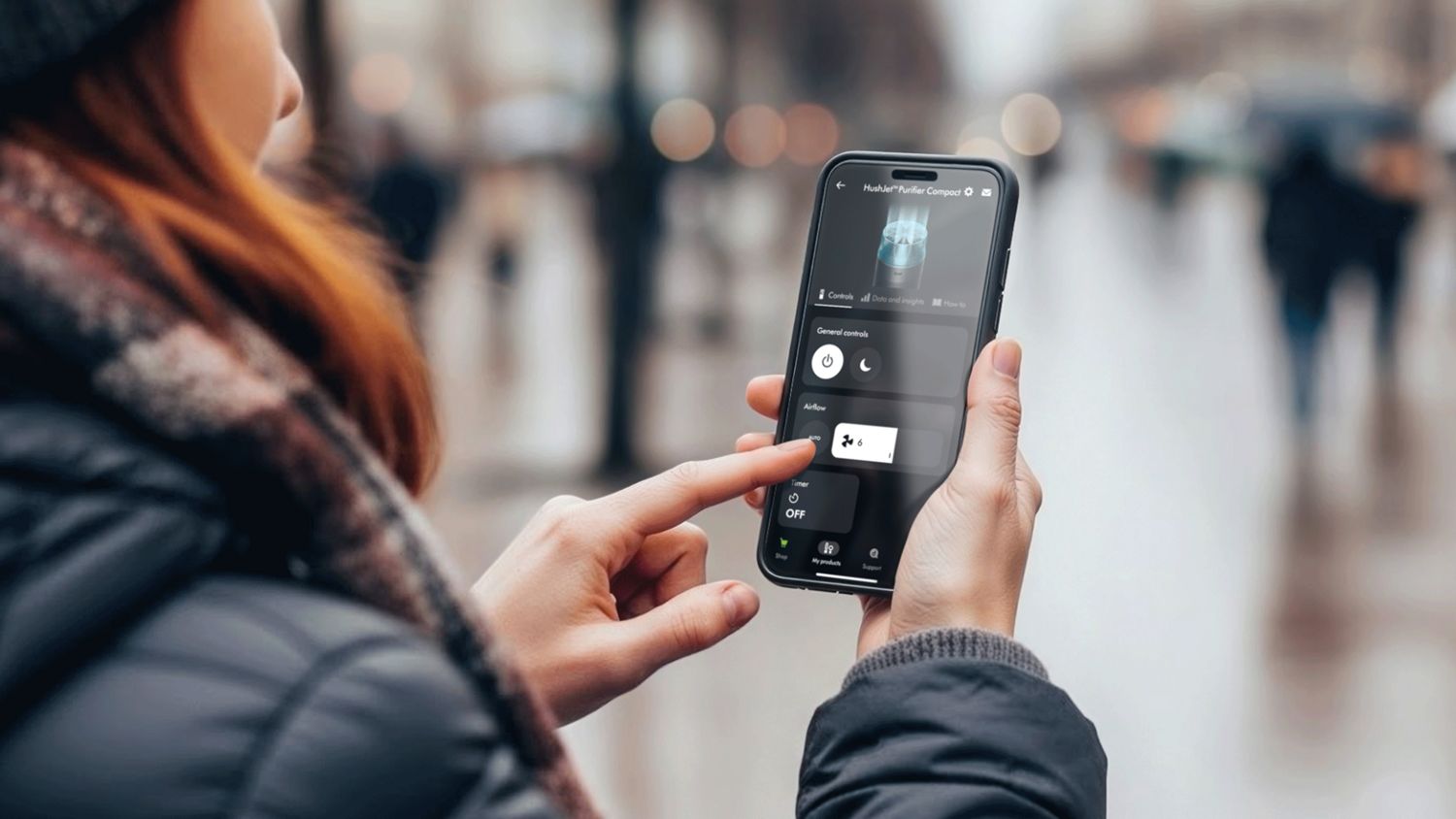 Dyson HushJet Compact Quiet Air Purifier Black/Teal Smart Home Filtration