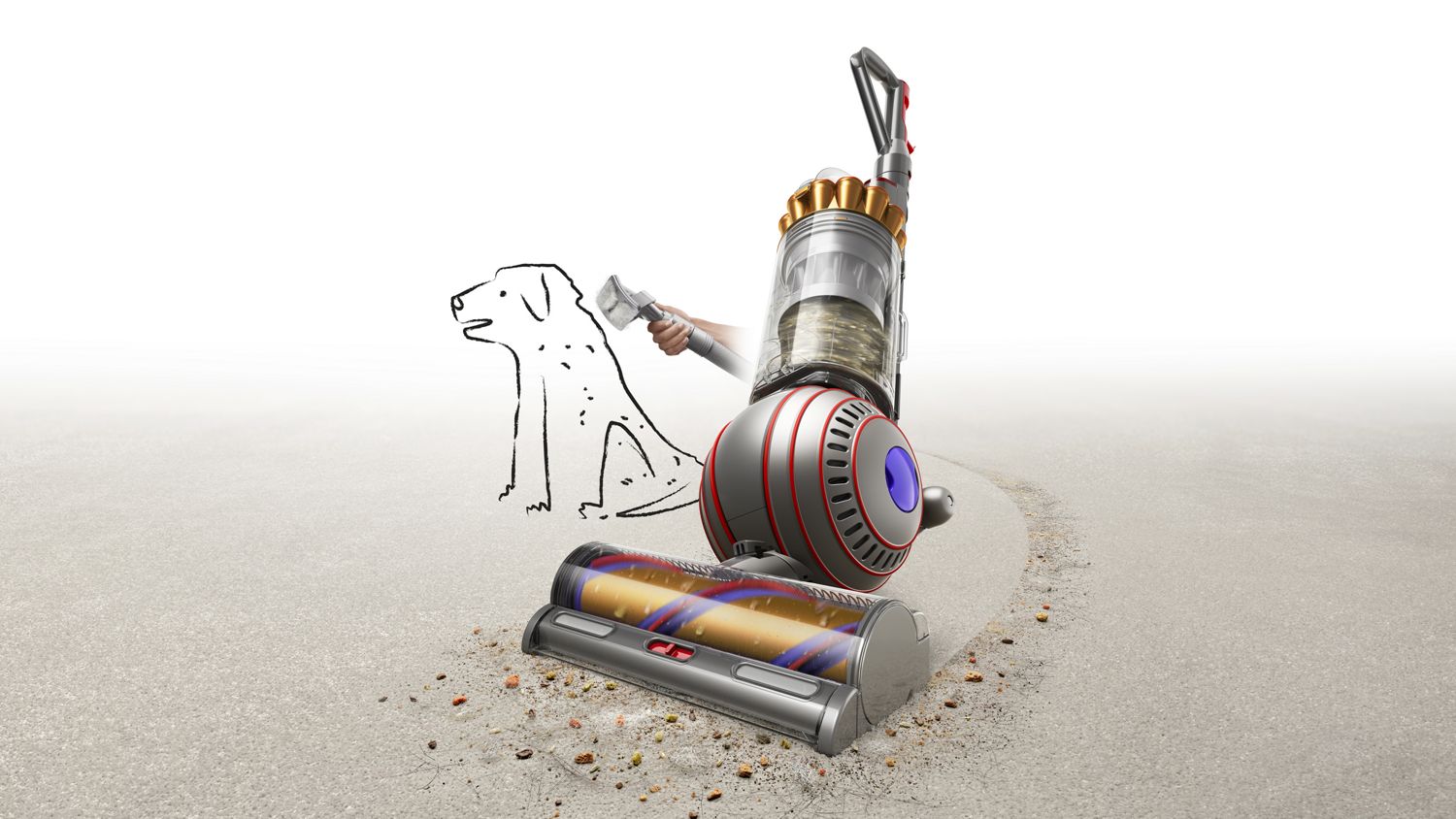 Dyson Ball Animal 3 Complete Gold Upright Vacuum with Powerful De-tangling Technology